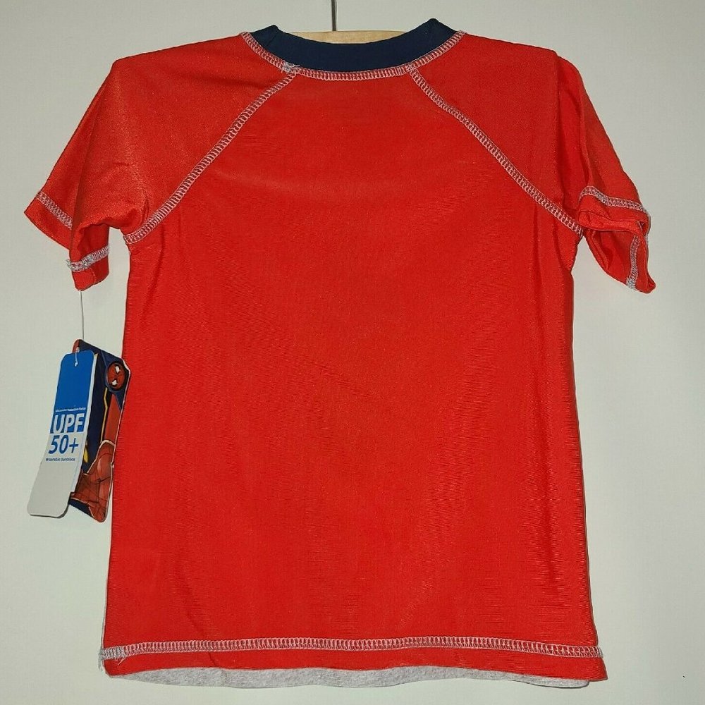 Spider Man Short sleeve Swim Shirt  (S) - Picture 2 of 3